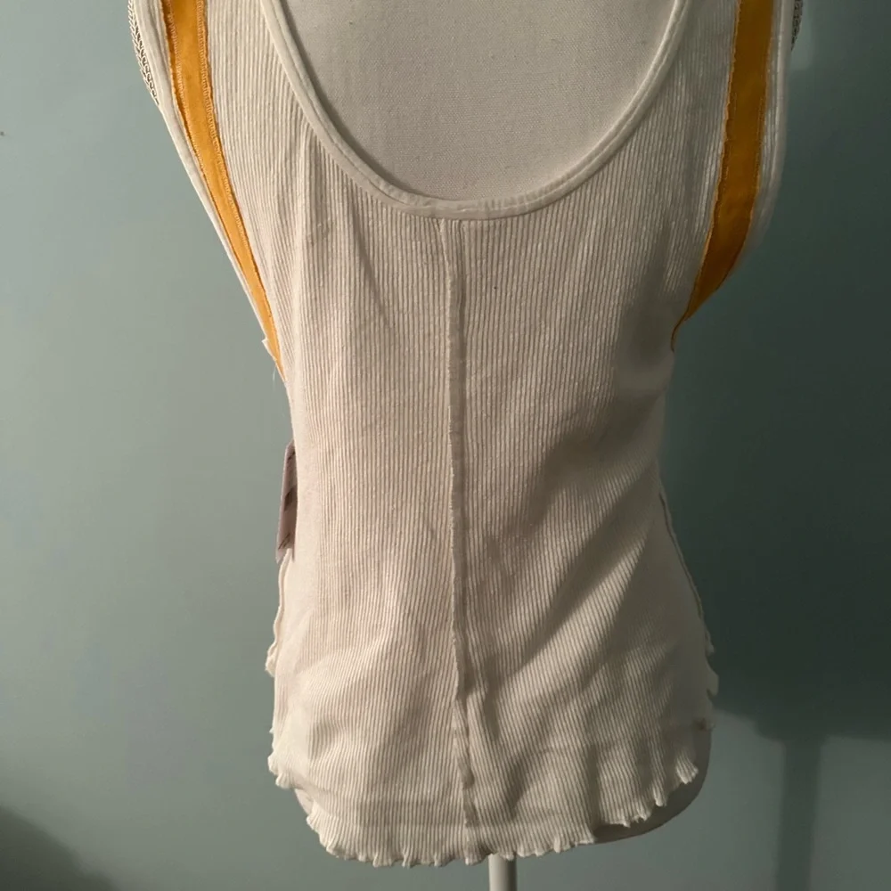 Free People Mini  Moto Tank L NWT white - Picture 8 of 11